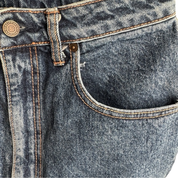 Big John Japanese Denim Skirt Size 9/10 Button Back Vent 100 Cotton - Picture 7 of 16